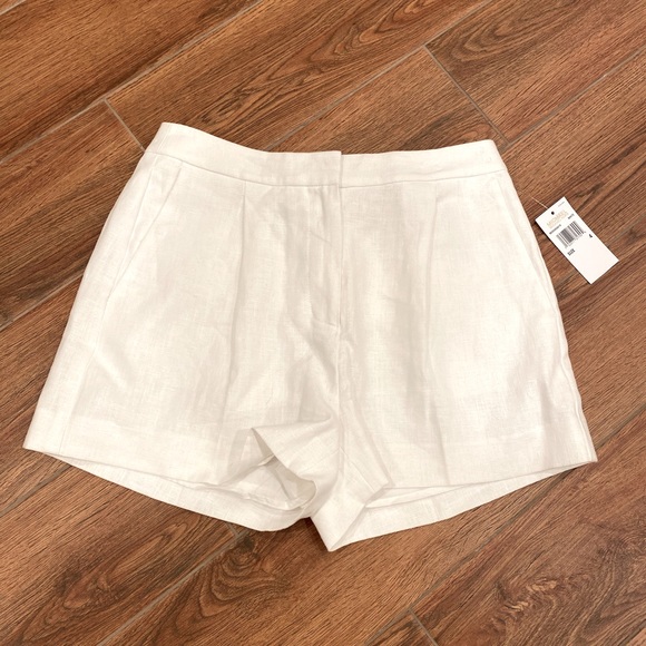 Micheal Kors White Linen Shorts Size 4 NWT ❤️ - Picture 2 of 8